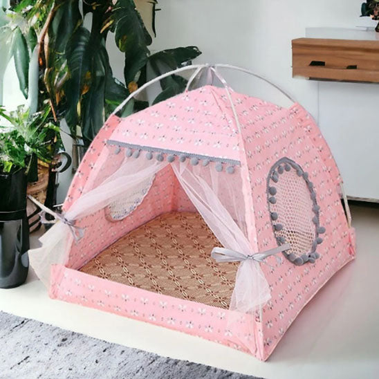 Tente pour chat - PetTente™ - Grise et Rose
