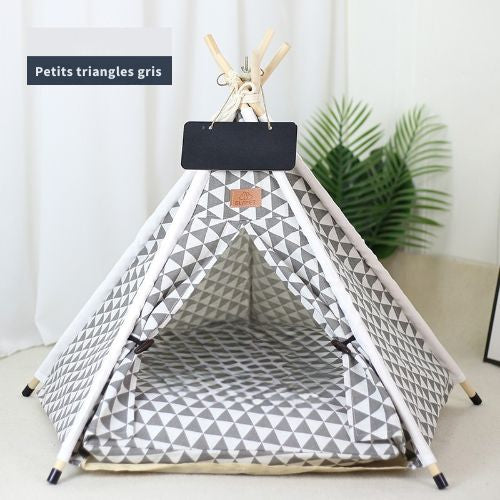 Tente pour chats - PetDéco™ - Blanc et Gris