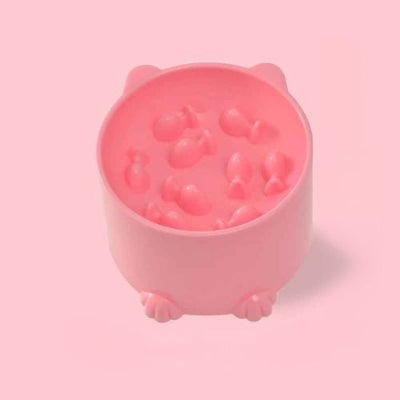 gamelle anti glouton chaton rose CN