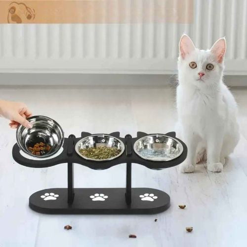 gamelle pour chat triple bols