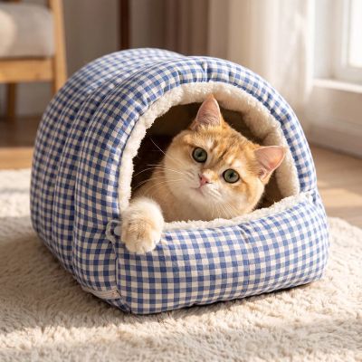 Chaton panier  - PetSacCouchage™ - Bleu - Vert