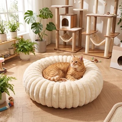 Coussin chat lit PetPeluche