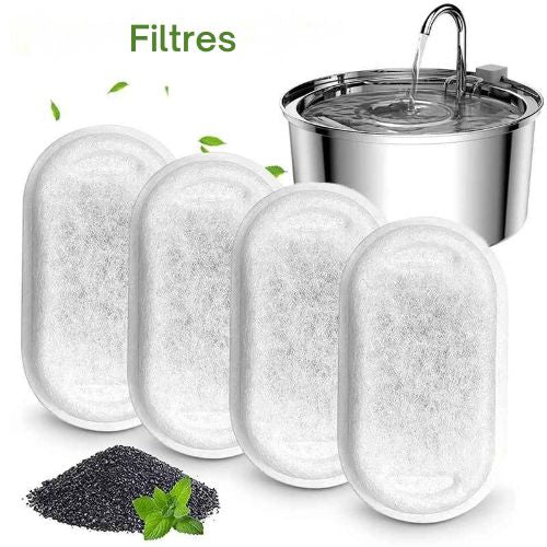 Distributeur eau chat filtres ZyfeederInox