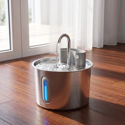 Fontaine a eau inox chat Sans prise