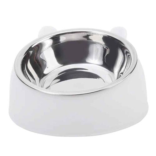 Gamelle pour chat design incline blanc