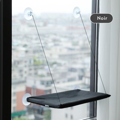 Hamac pour chat Noir PetFenêtreSolaire
