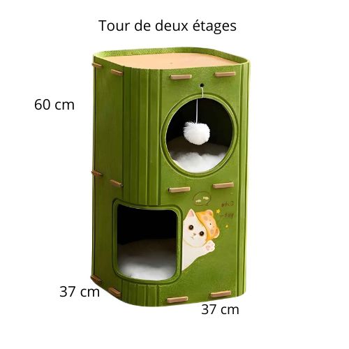 Maison à chat à deux étages dimensions Zhejiang