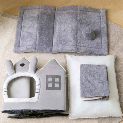 Maison chat pliable PetCosy Gris