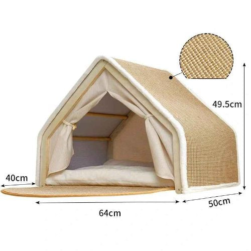 Maison pour chat Petvilla beige Grand Lewen