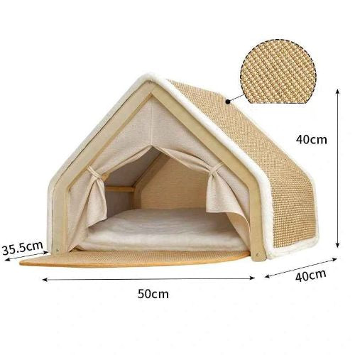 Maison pour chat Petvilla beige Petit Lewen