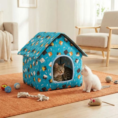 Maison pour les chats avec bebe et maman chat Guangdong