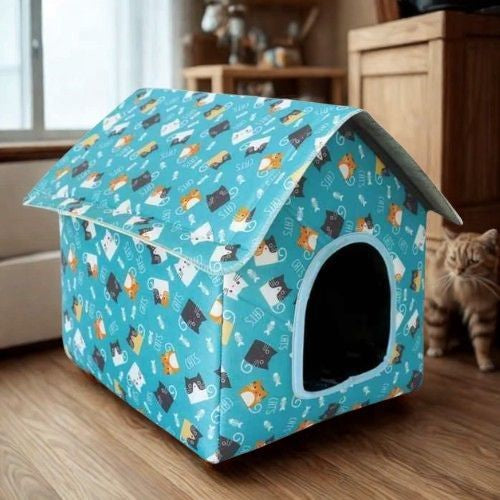 Maison pour les chats sur pancher en bois Guangdong