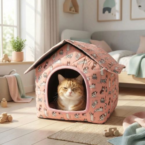 Maisonnette Chats rose dans chambre enfant Zhejiang