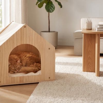 Maisonnette bois chat - PetRefugeNaturel™ - Bois