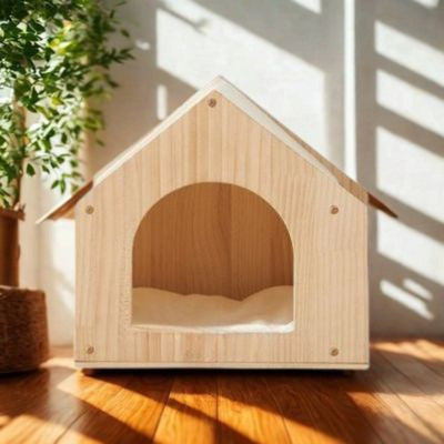 Maisonnette bois chat élégante PetRefugeNaturel
