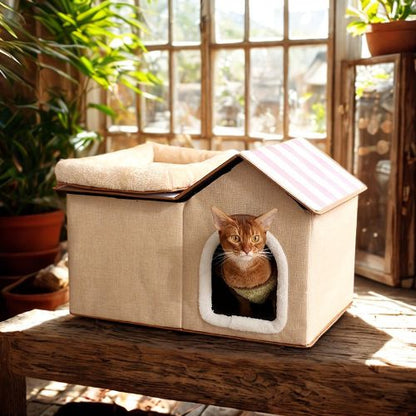 Maisonnette pour chat et lit PetVillaDeLuxe