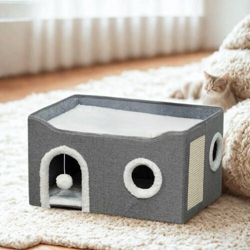 Maisonnettes pour chats dans un salon PawHut