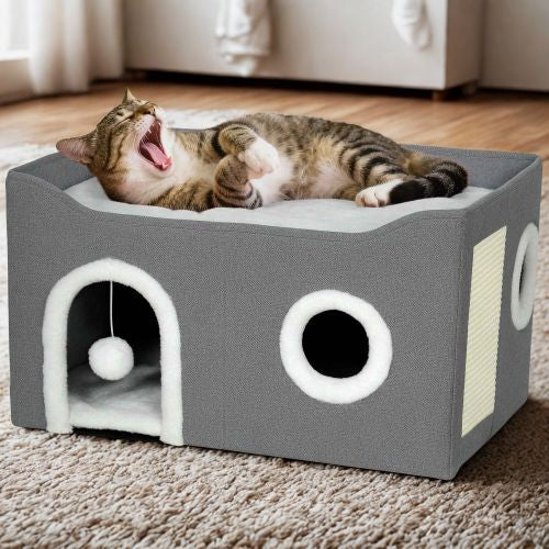 Maisonnettes pour chats multi niveau PawHut