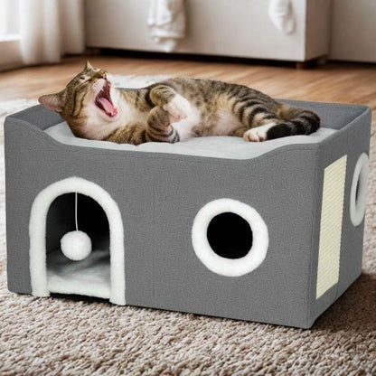 Maisonnettes pour chats multi niveau PawHut