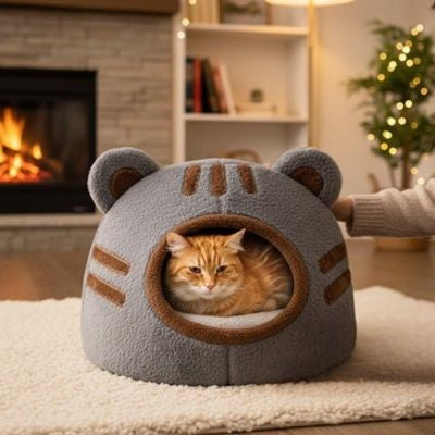 Niche pour Chat devant foyer Guangdong