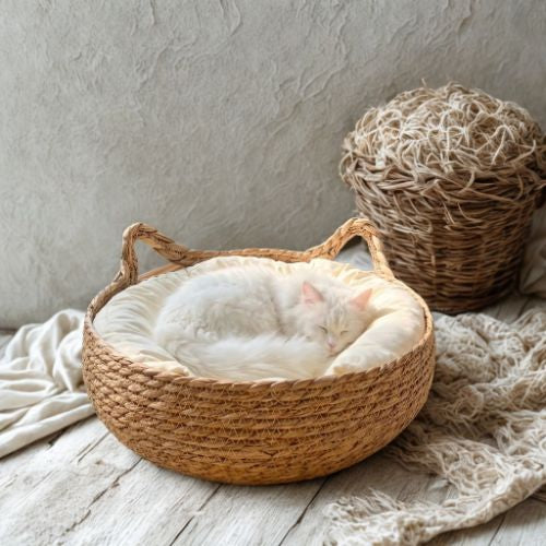 Panier chat osier sommeil Zhejiang