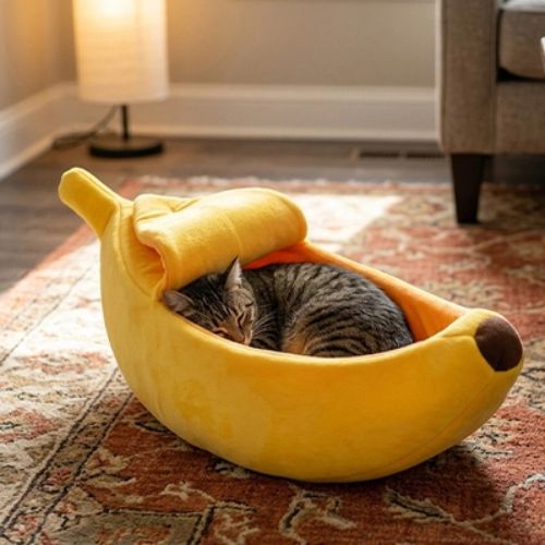 Panier chaton englobant Bananas