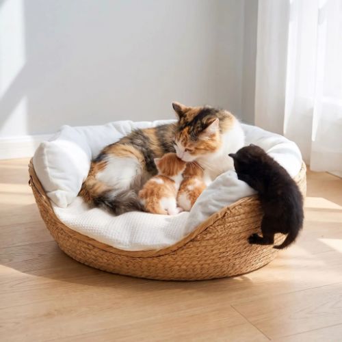 Panier en osier pour chat spacieux YBPetra