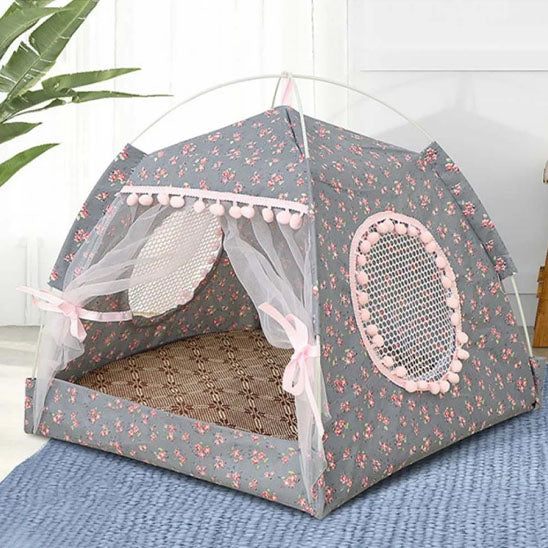 Tente pour chat grise design booteely