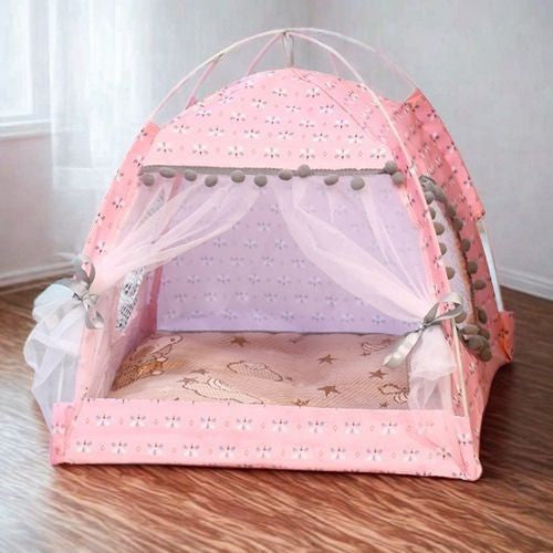 Tente pour chat - PetTente™ - Grise et Rose