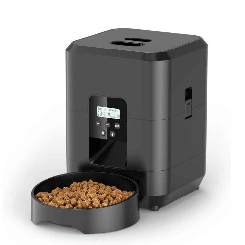 distributeur automatique croquettes chat noir ZYfeeder