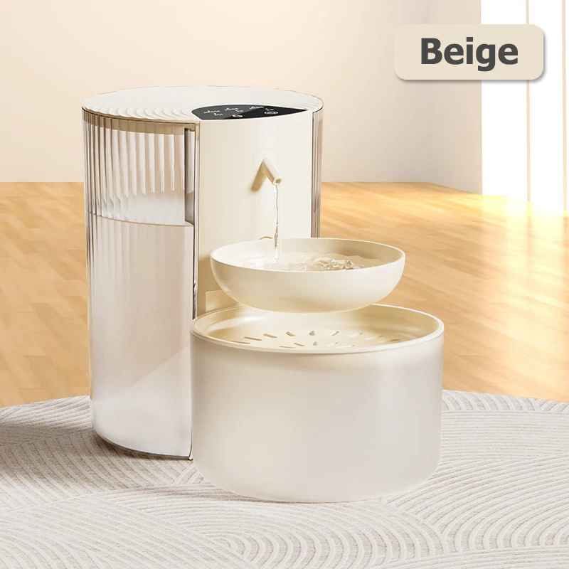 fontaine a eau pour chat beige dumping