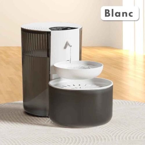 fontaine a eau pour chat blanc dumping