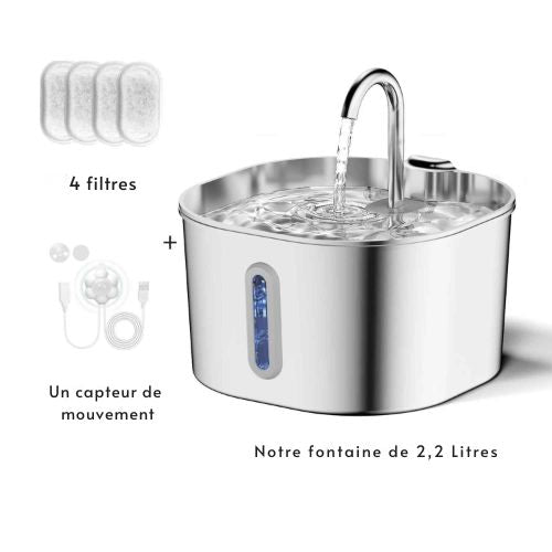 fontaine à eau pour chat capteur mouvement Zyfeeder