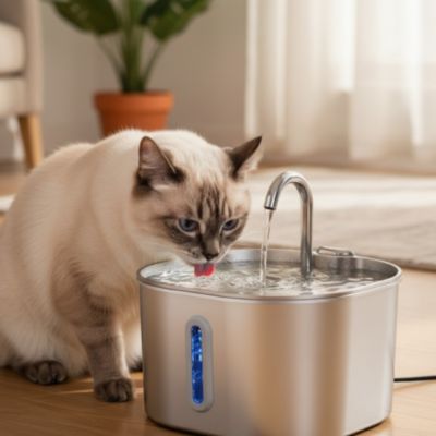 fontaine à eau pour chat integre-dans decor Zyfeeder