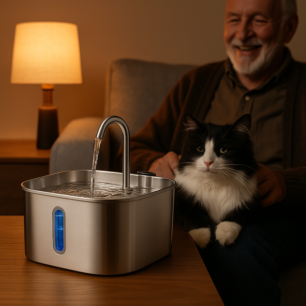 fontaine a eau pour chat maitre heureux Zyfeeder