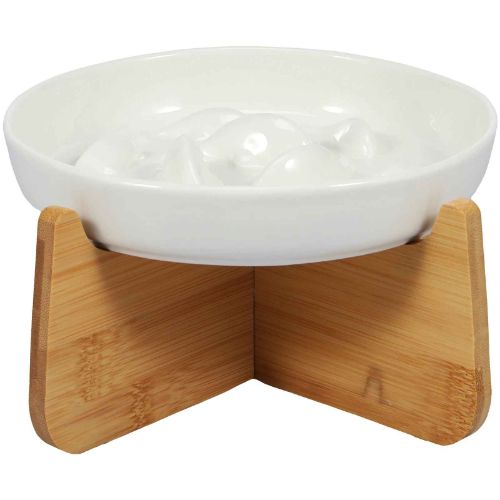 gamelle-anti-glouton-chat-blanche-Distributeur Lent