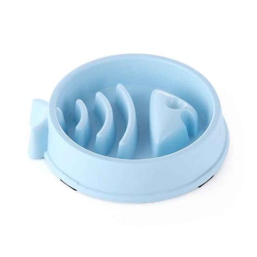 gamelle anti glouton chaton bleue Happy Sunshine