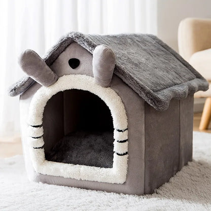 maison chat Peluche Gris