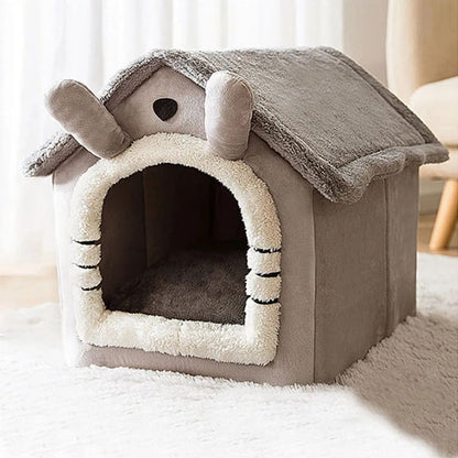 maison chat Peluche PetCosy Gris
